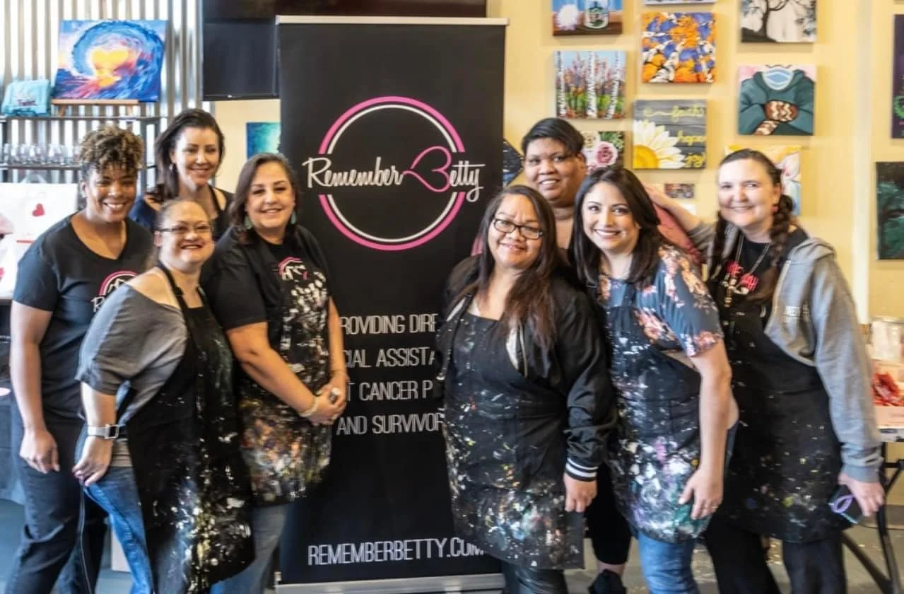 Remember Betty paint night volunteers